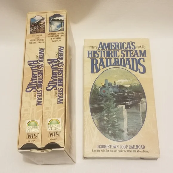 3 tapes of America's Historic Steam Railroads - Picture 1 of 9